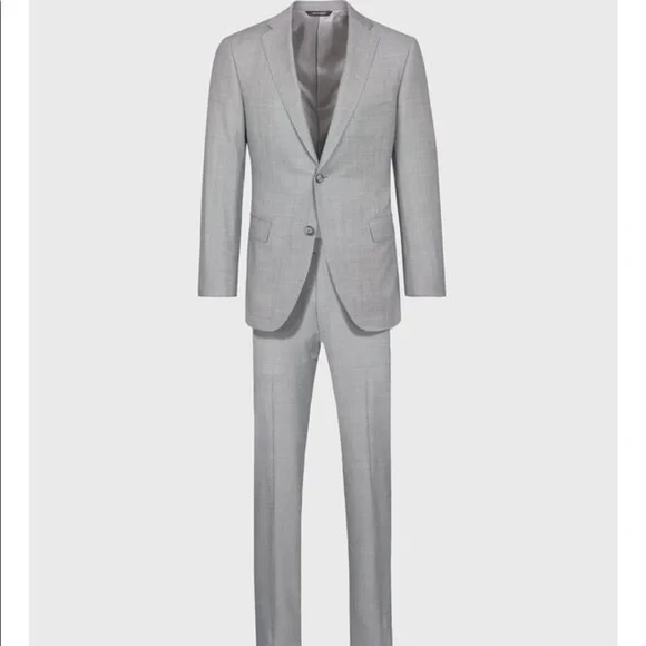 Paul Stuart Gray 100% wool birdseye suit - Picture 1 of 8